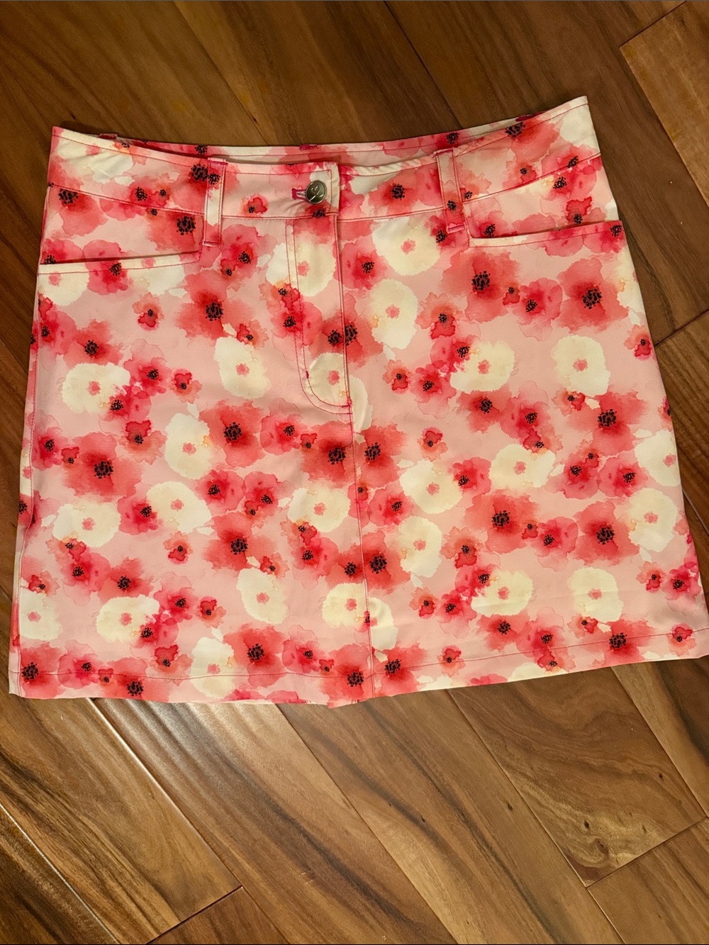 Daily Sports Pink & Cream Floral Skort